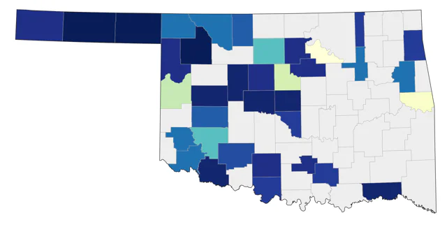 Western Grebe county map