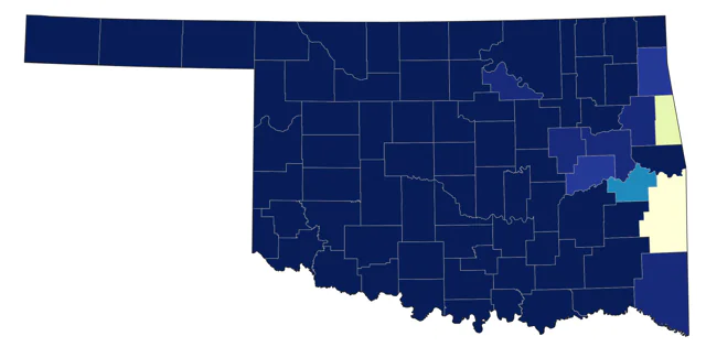 Western Kingbird county map