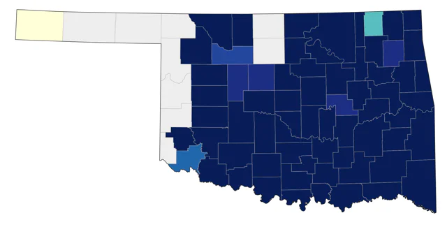 White-eyed Vireo county map