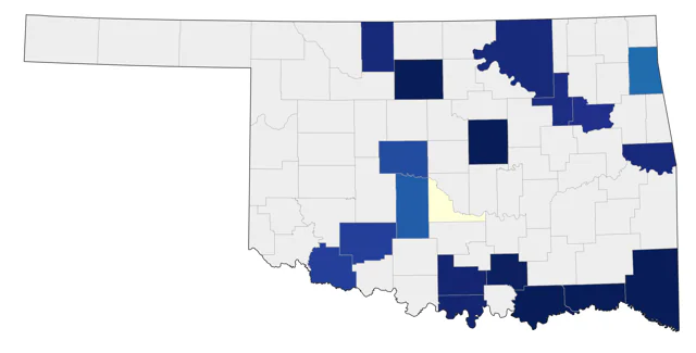 White Ibis county map