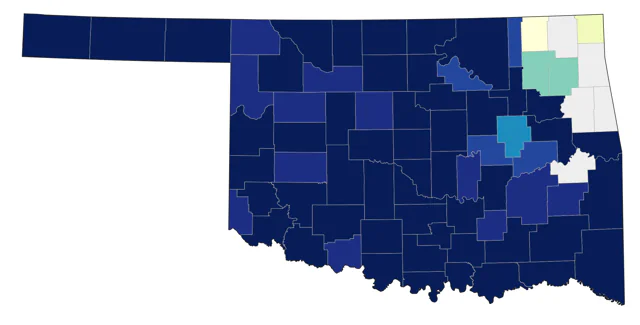 White-winged Dove county map