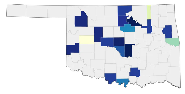 White-winged Scoter county map