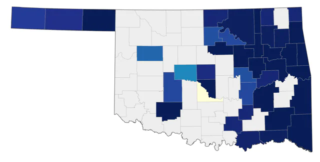 Wood Thrush county map
