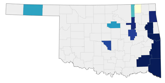 Worm-eating Warbler county map