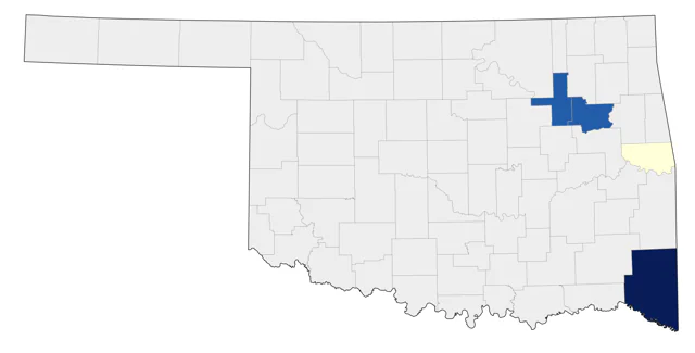 Yellow Rail county map