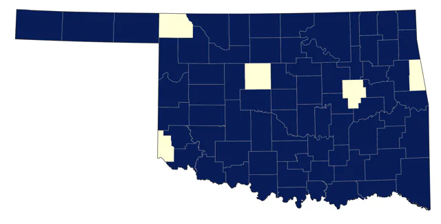 Yellow-rumped Warbler county map