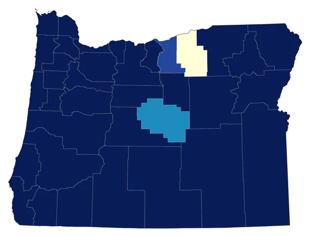 American Dipper county map