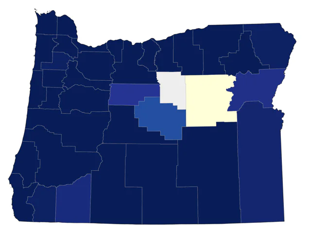American Herring Gull county map