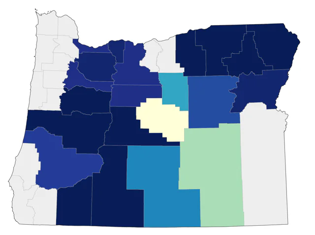 American Three-toed Woodpecker county map