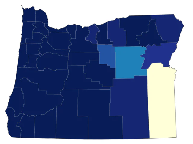 Anna's Hummingbird county map