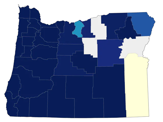 Band-tailed Pigeon county map