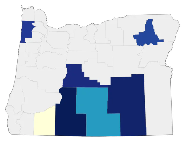 Bay-breasted Warbler county map