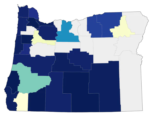 Black-and-white Warbler county map