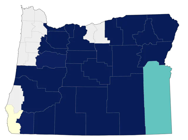 Black-backed Woodpecker county map