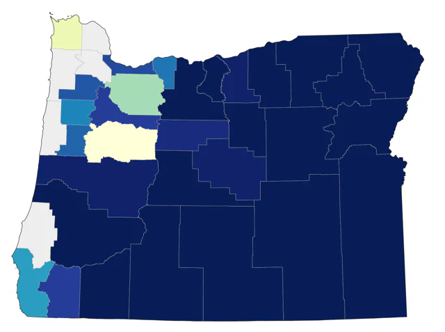 Black-chinned Hummingbird county map