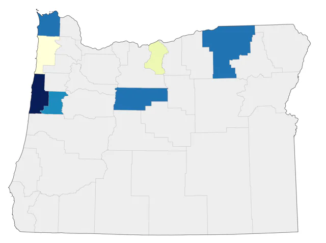 Black-headed Gull county map