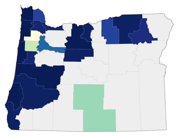 Black-legged Kittiwake county map