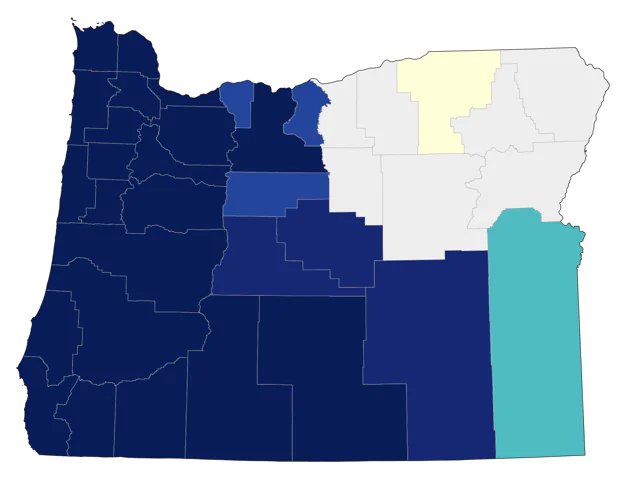 Black Phoebe county map