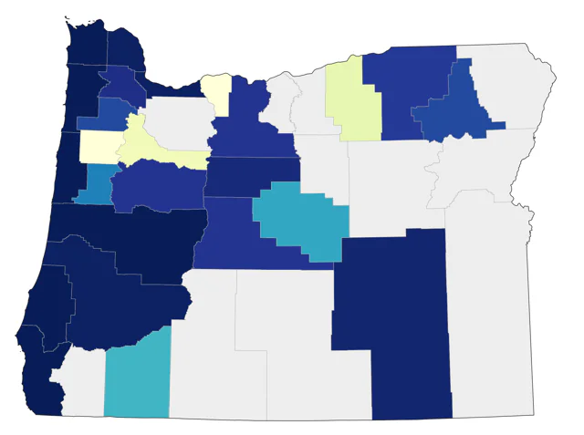 Black Scoter county map