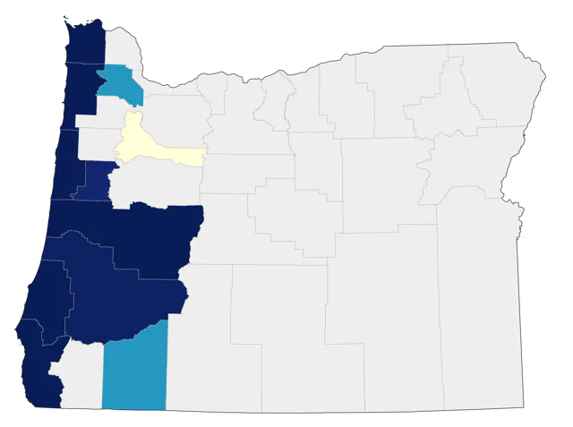 Black Turnstone county map