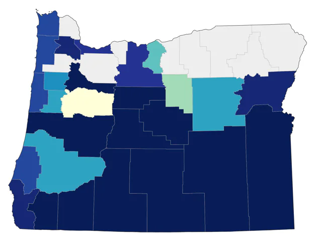 Blue-gray Gnatcatcher county map
