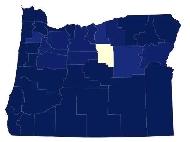 Bonaparte's Gull county map