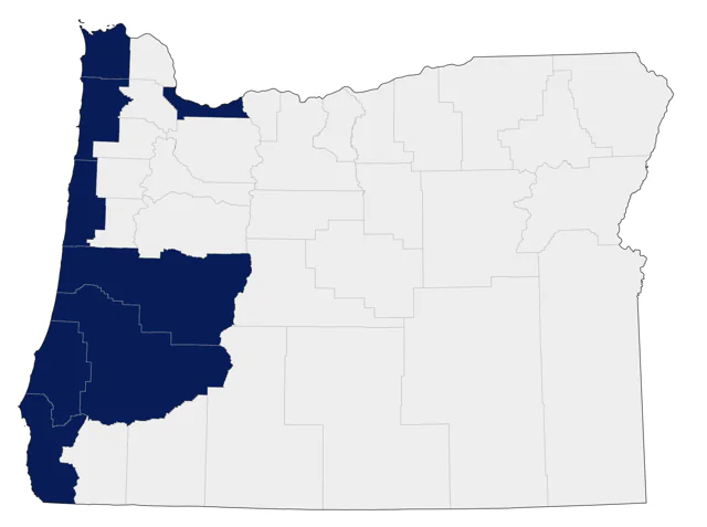 Brandt's Cormorant county map