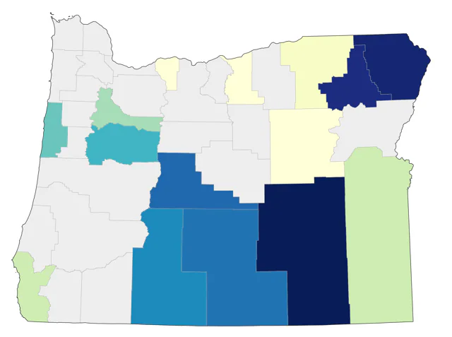 Broad-tailed Hummingbird county map