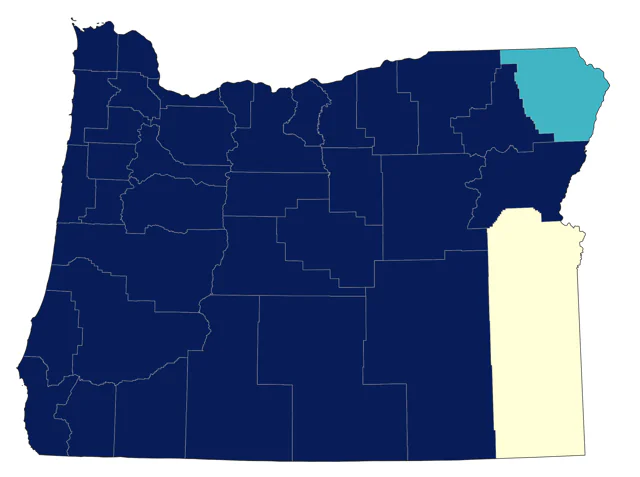 California Scrub-Jay county map