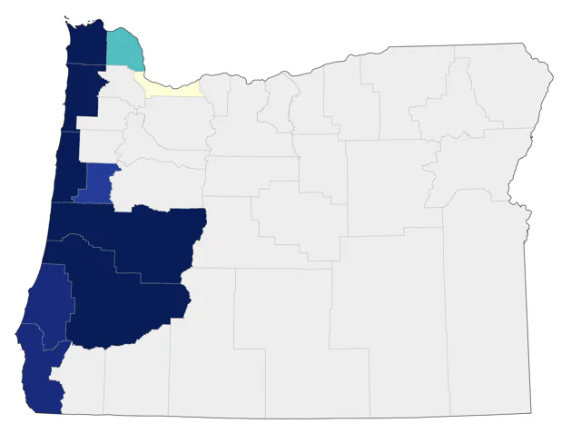 Cassin's Auklet county map