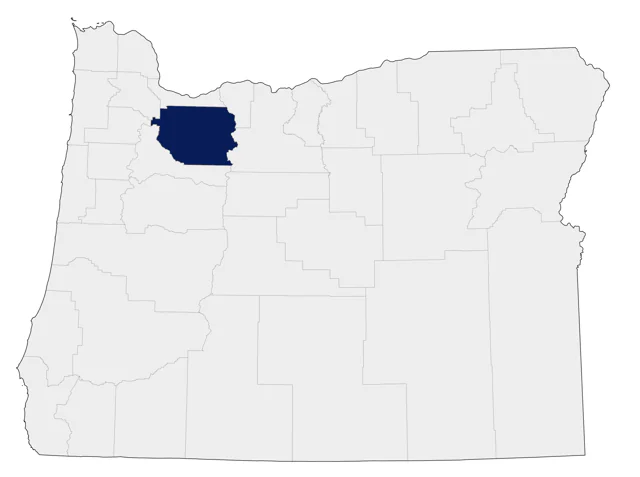 Cassin's Kingbird county map