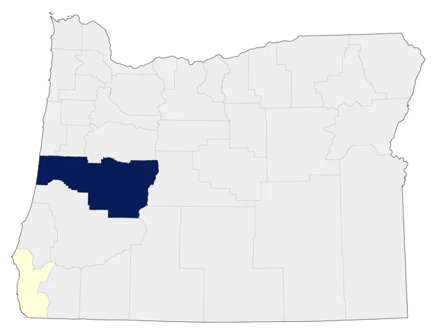Cassin's Sparrow county map