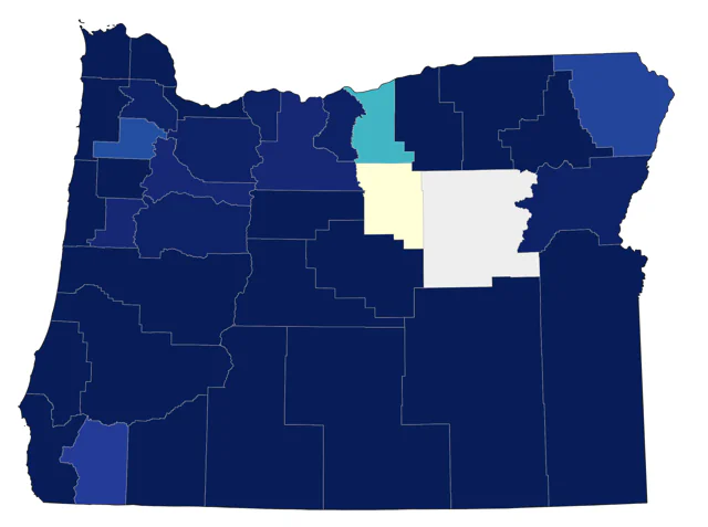 Clark's Grebe county map