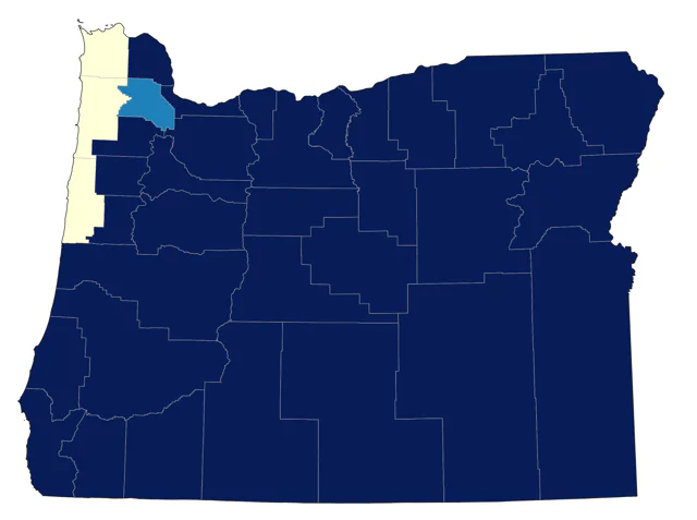 Dusky Flycatcher county map