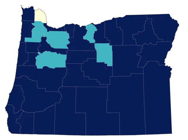 Eared Grebe county map