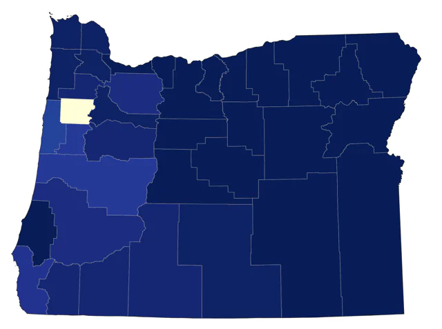 Eastern Kingbird county map