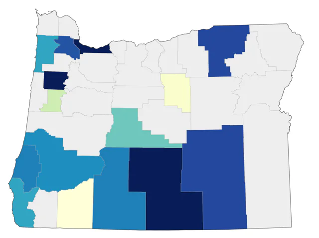 Eastern Phoebe county map