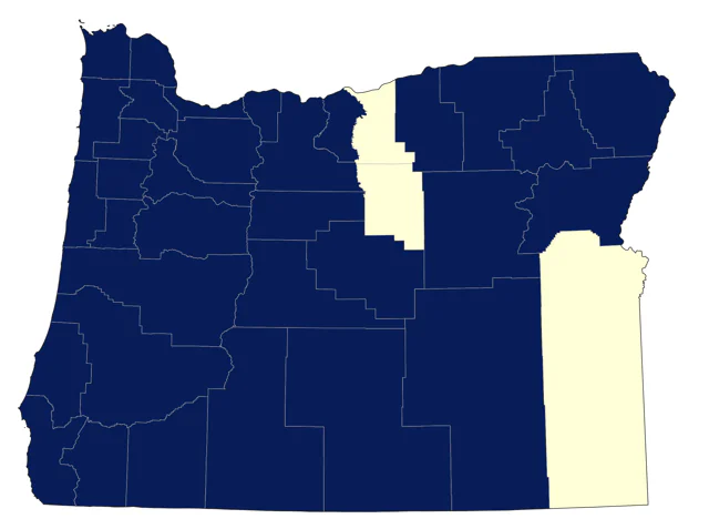 Fox Sparrow county map