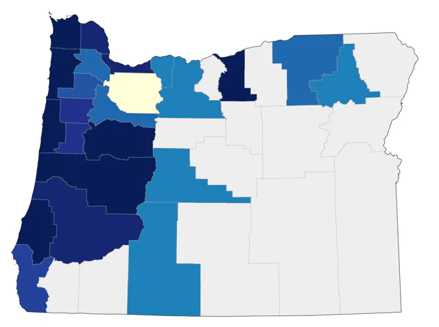 Glaucous Gull county map