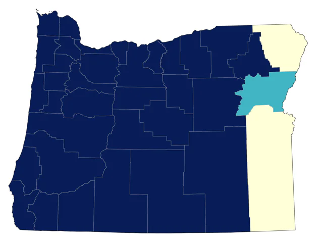 Golden-crowned Sparrow county map