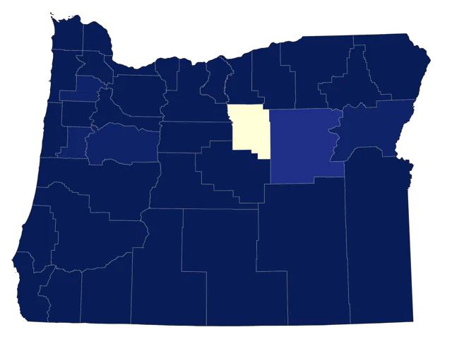 Greater Scaup county map