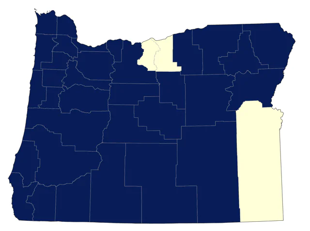 Hammond's Flycatcher county map
