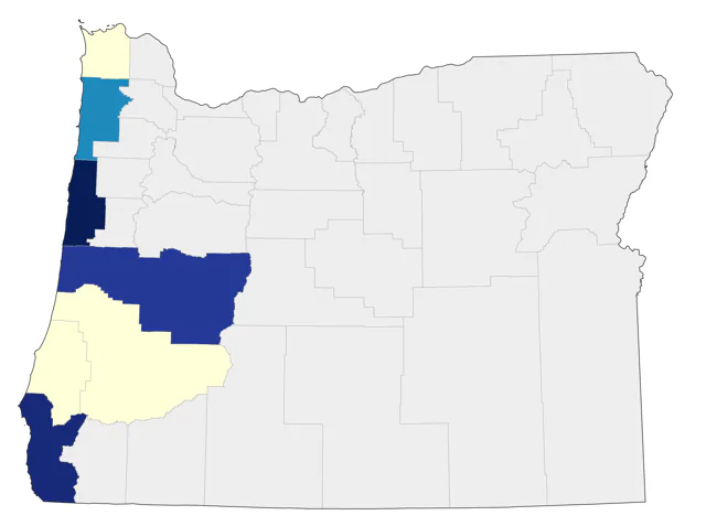 Horned Puffin county map