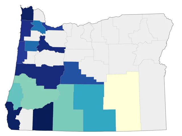 Hudsonian Godwit county map