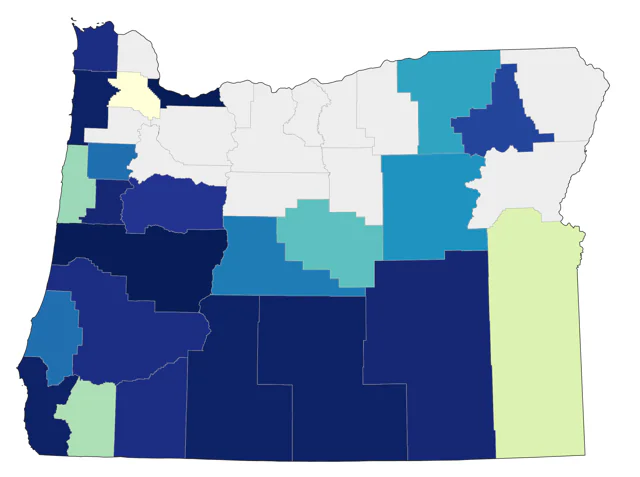 Indigo Bunting county map