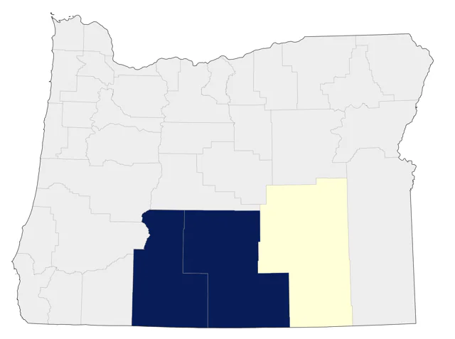 Juniper Titmouse county map