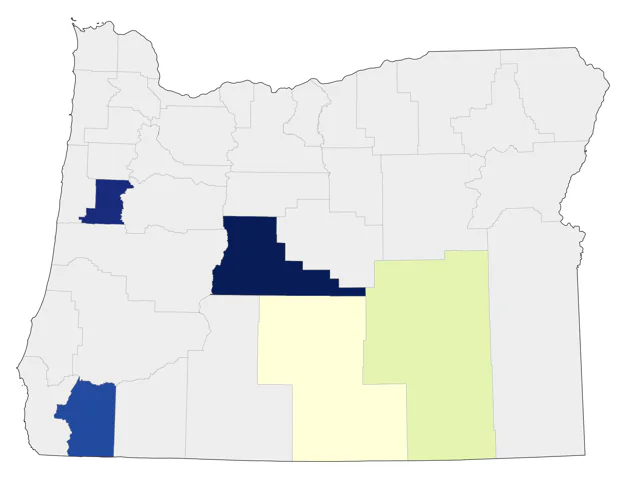 Kentucky Warbler county map