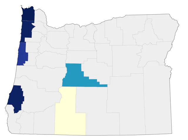 Laughing Gull county map