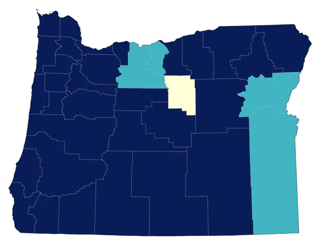 Least Sandpiper county map