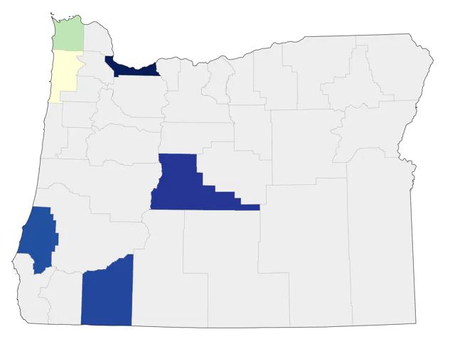 Little Stint county map